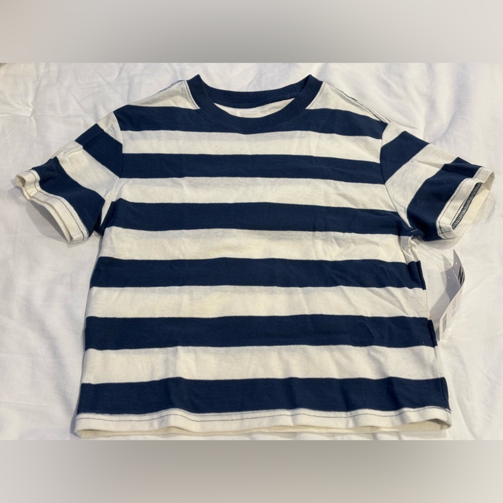 BDG Navy and White Striped Short Sleeve Tee - Picture 4 of 8
